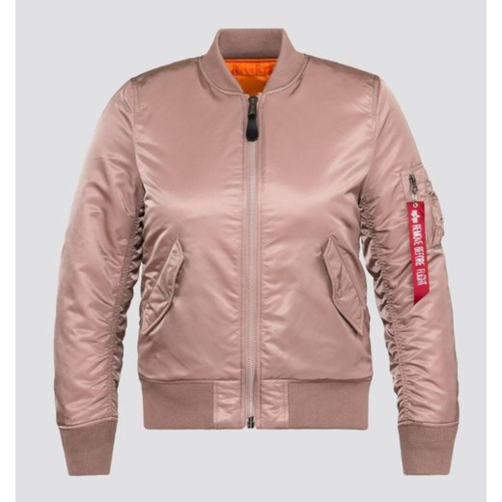 Alpha Industries Mauve Reversible MA-1 Bomber Flight Jacket